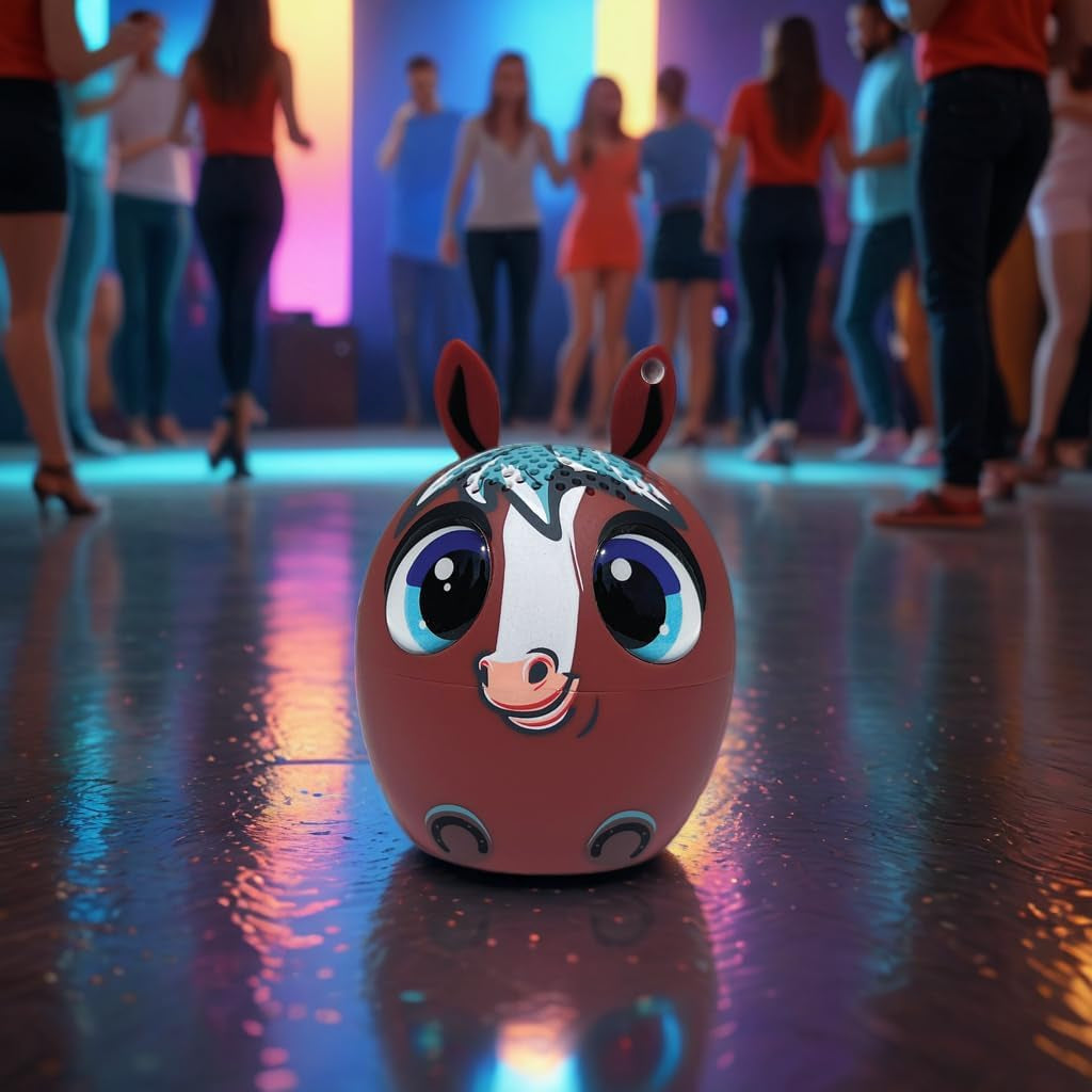 Horse Mini Bluetooth Speaker for All Ages - True Wireless Stereo Your Portable Symphony for On-The-Go Sonic Bliss! Powerful Rich Room-Filling Sound (Giddy up Groove)
