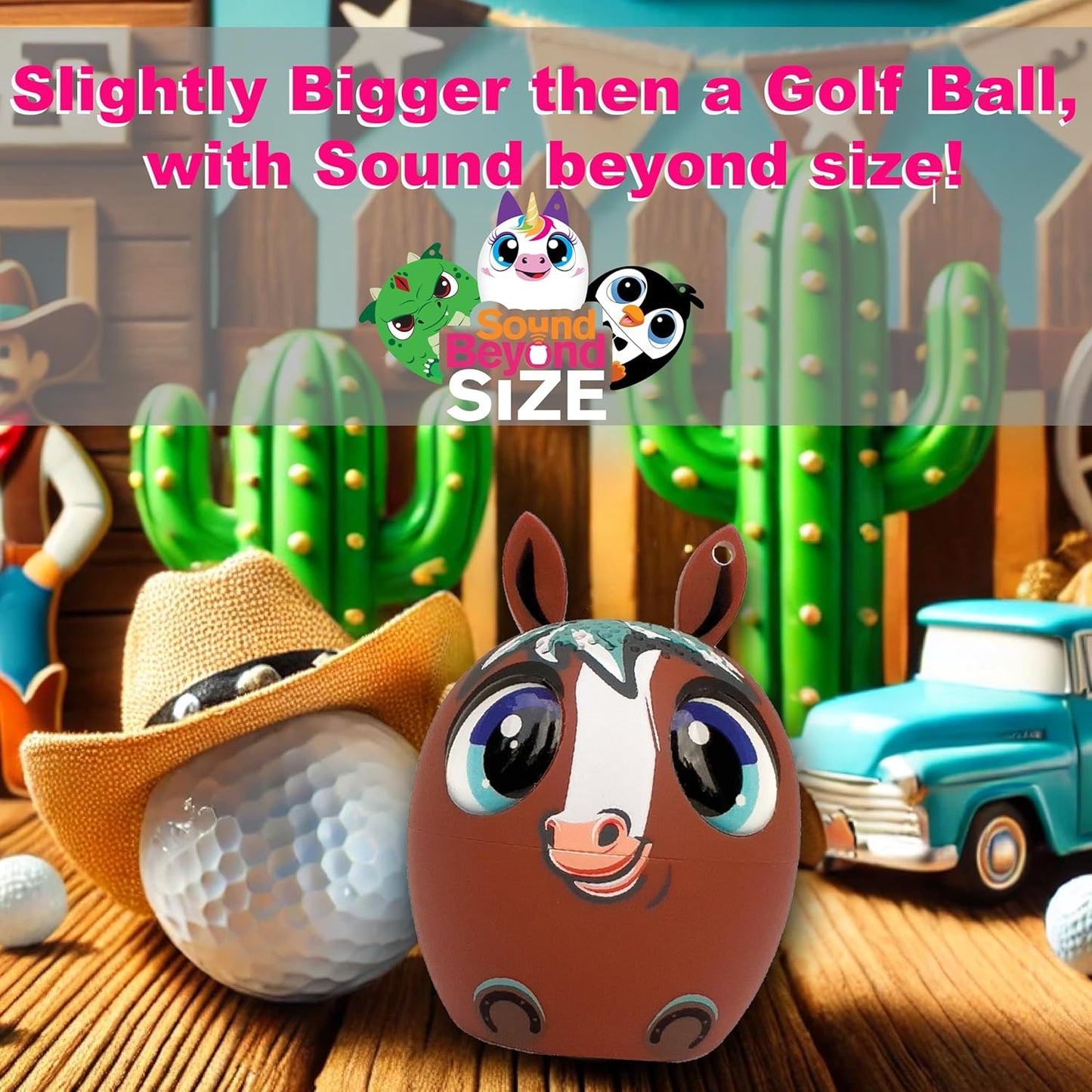 Horse Mini Bluetooth Speaker for All Ages - True Wireless Stereo Your Portable Symphony for On-The-Go Sonic Bliss! Powerful Rich Room-Filling Sound (Giddy up Groove)