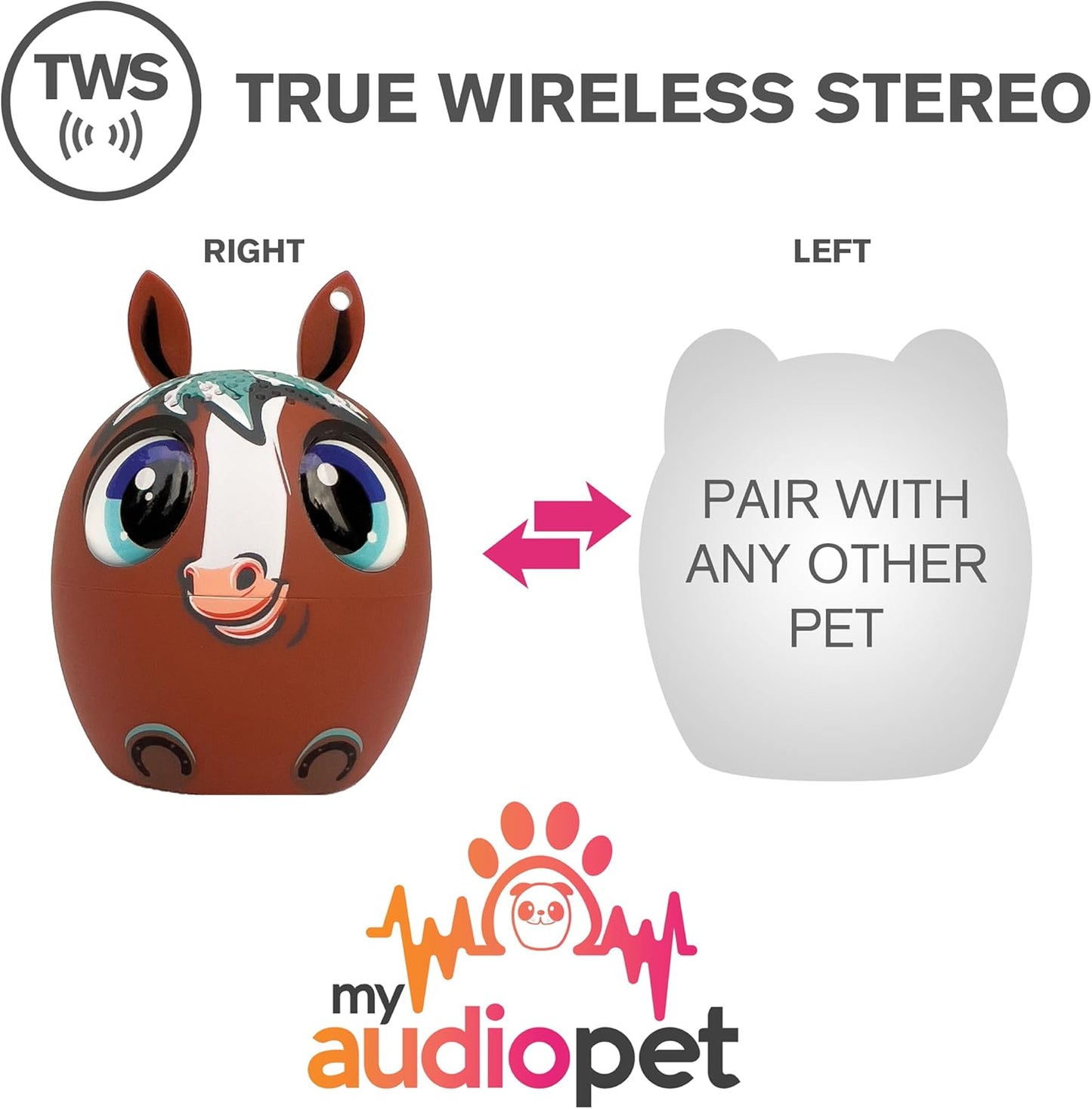 Horse Mini Bluetooth Speaker for All Ages - True Wireless Stereo Your Portable Symphony for On-The-Go Sonic Bliss! Powerful Rich Room-Filling Sound (Giddy up Groove)